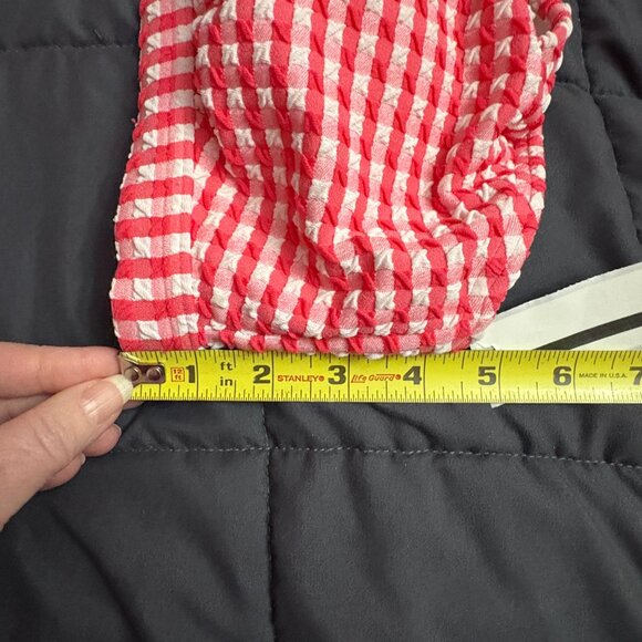 Lands' End Gingham Square Neck Halter Bikini Swim top - Size: Small Long - NWT - Picture 6 of 10